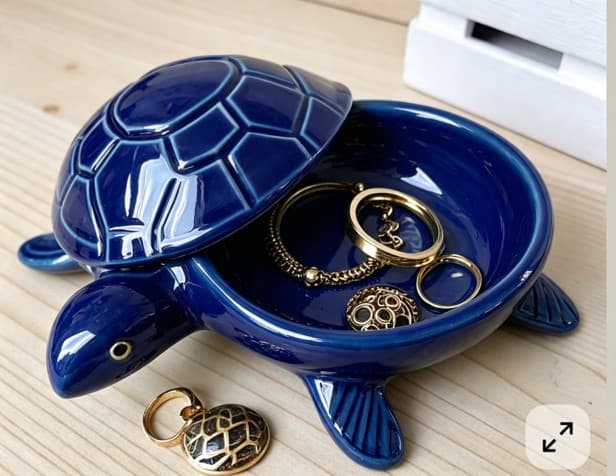 TORTOISE JEWERY BOX SOAPSTONE CARVINGS 