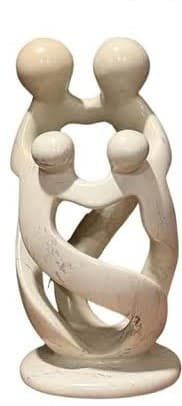 white soapstone family figurine
