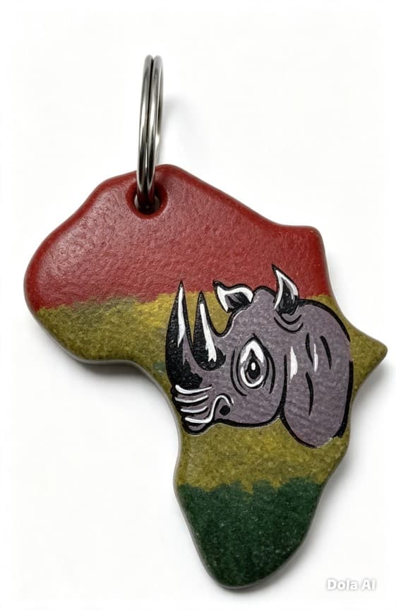 AFRICAN MAP KEY HOLDER