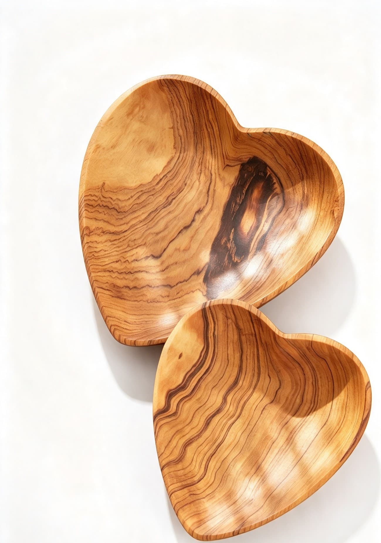 WOODEN HEART BOWL